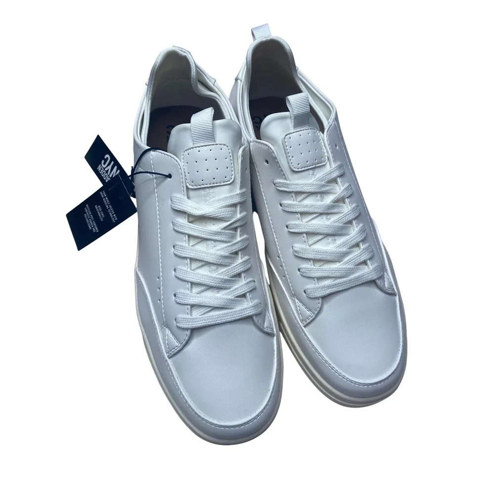 Madden NYC Markk Court Casual Mens White Sneakers Size 12 Low Top Trainers NEW